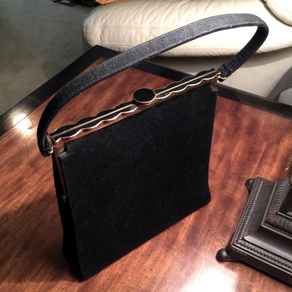 Lewis Antelle Pure virgin wool & cashmere vintage bag Wednesday Vibe 50’s - Picture 5 of 8